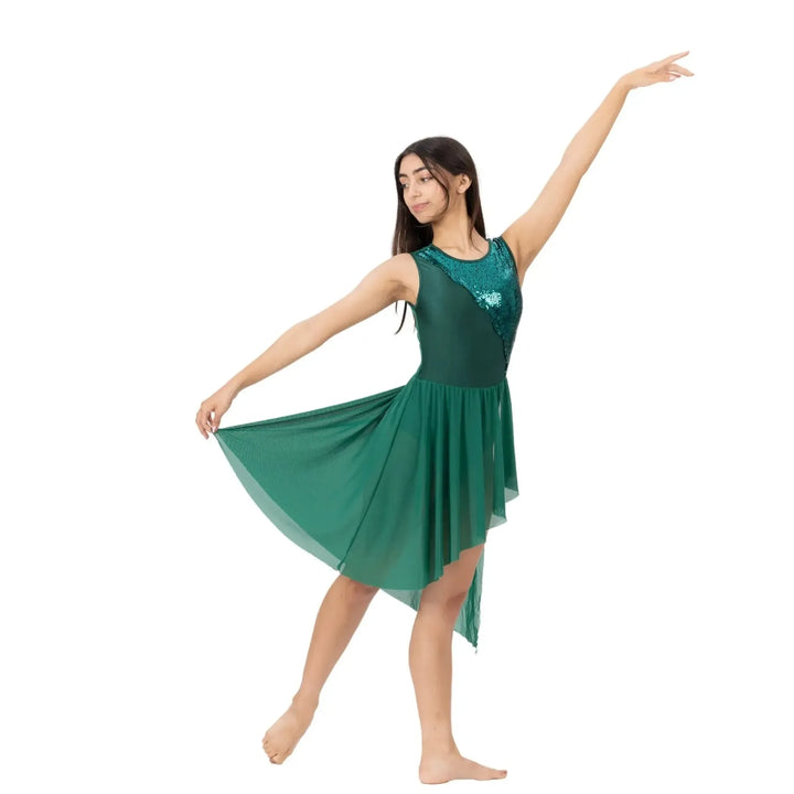 SPARK | Sequin Side Slit Dress - Green