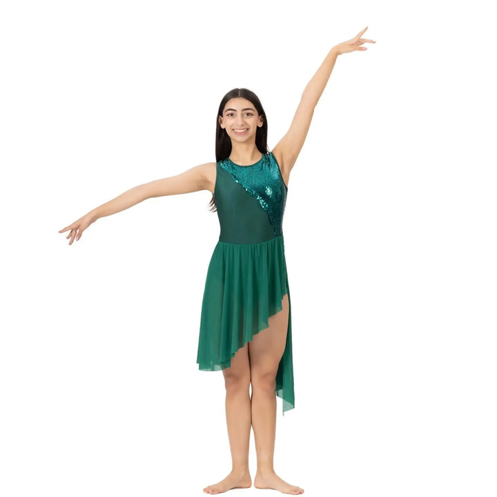 SPARK | Sequin Side Slit Dress - Green