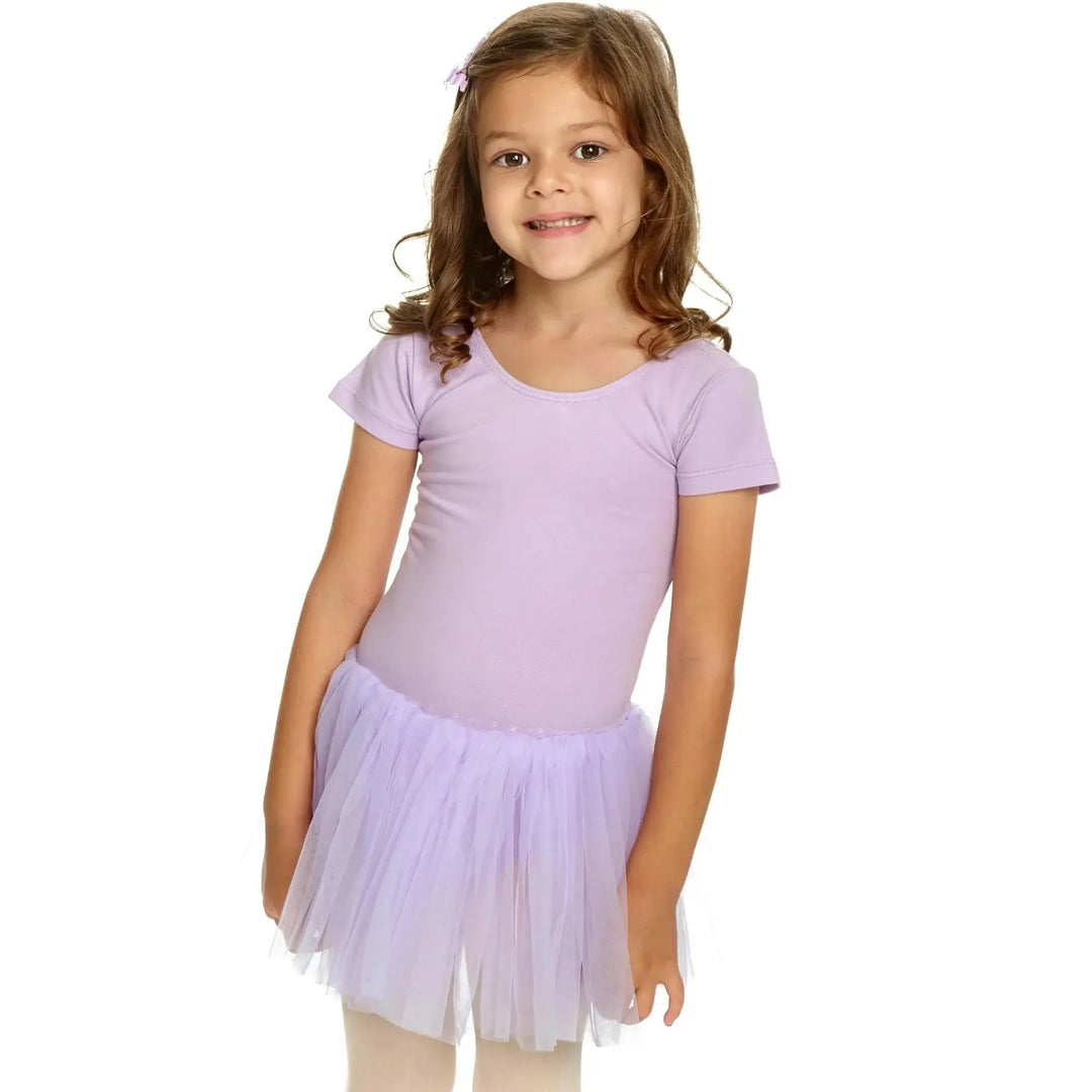 FLOREN | Short Sleeve Tutu Dress - Lavender