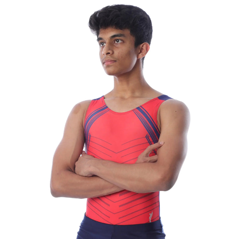 IKAANYA  Leotards Bold Stripes Athletic Boys Leotard