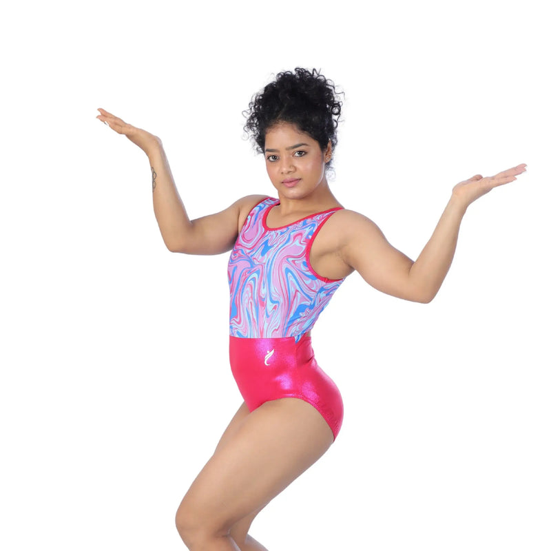 IKAANYA  Leotards Electric Marble Leotard