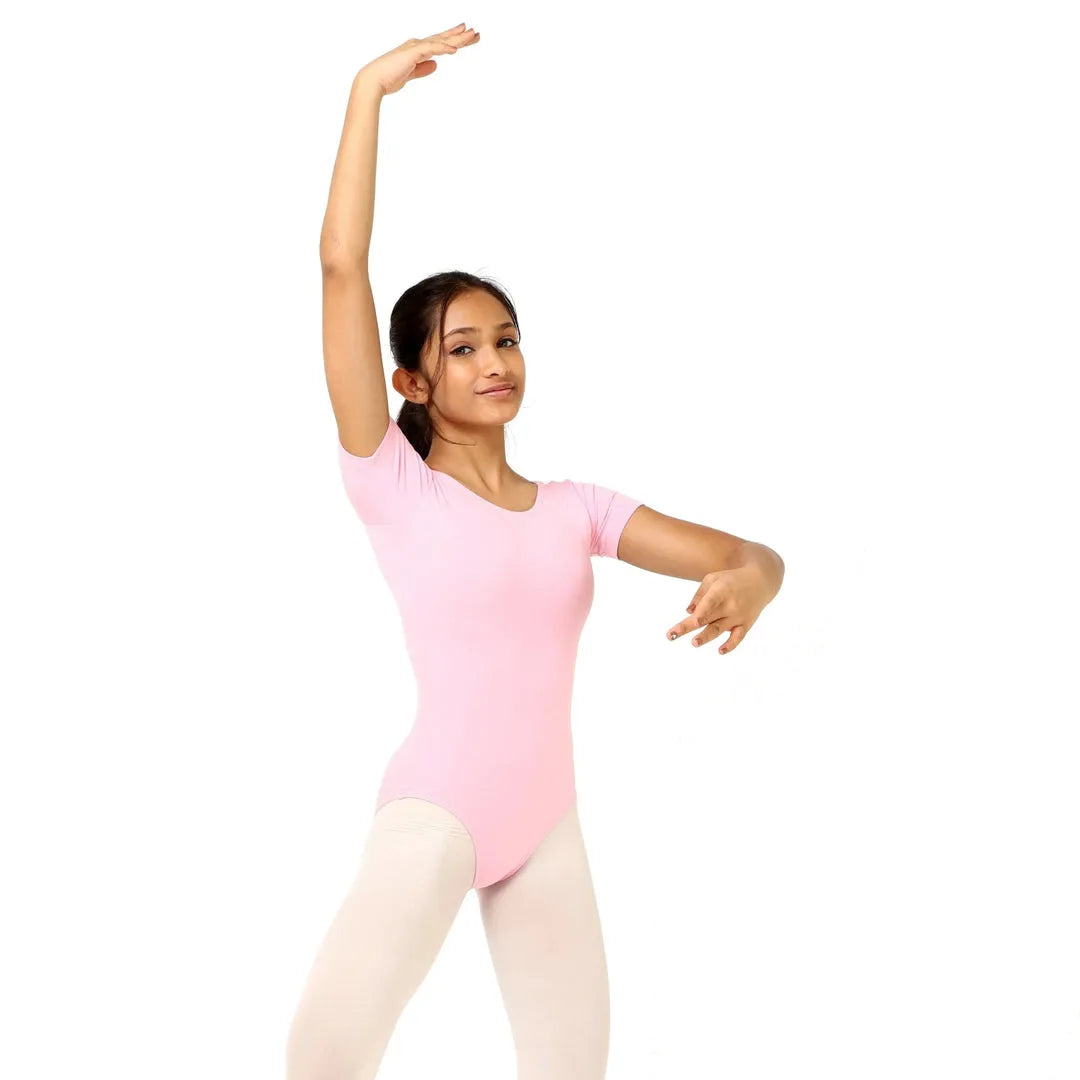 BLOOM | Short Sleeves Leotard - Pink
