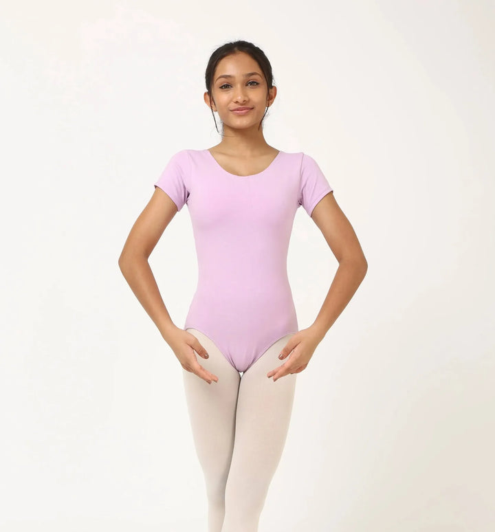 BLOOM | Short Sleeves Leotard - Lilac