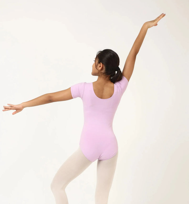 BLOOM | Short Sleeves Leotard - Lilac