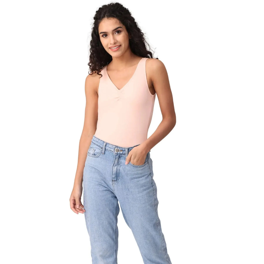 GRACE | Tank Leotard - Peach
