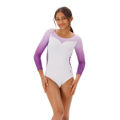 IKAANYA  Leotards Violet Ombre Rhinestone Leotard