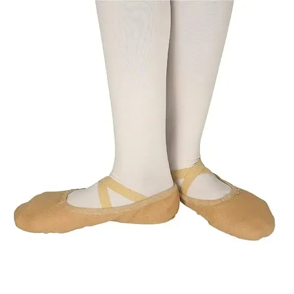 Canvas Ballet Flats with String - Skin