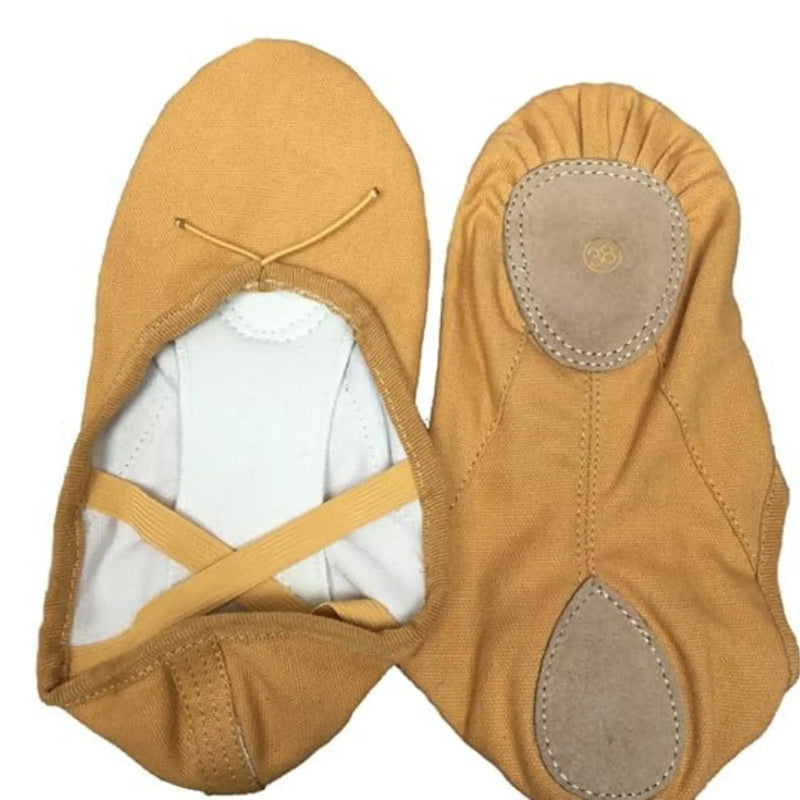 IKAANYA  Shoes Combo - Unisex Split Sole Ballet Canvas Flats/Shoes + Ultra Soft Convertible Tights for Ballet