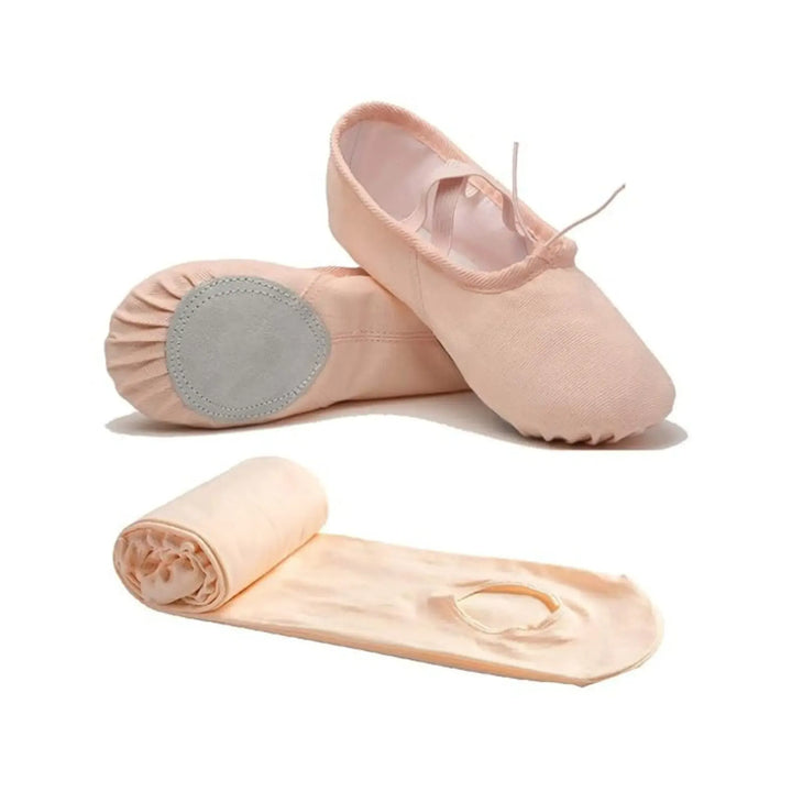 Combo -  Canvas Ballet Flats + Convertible Tights