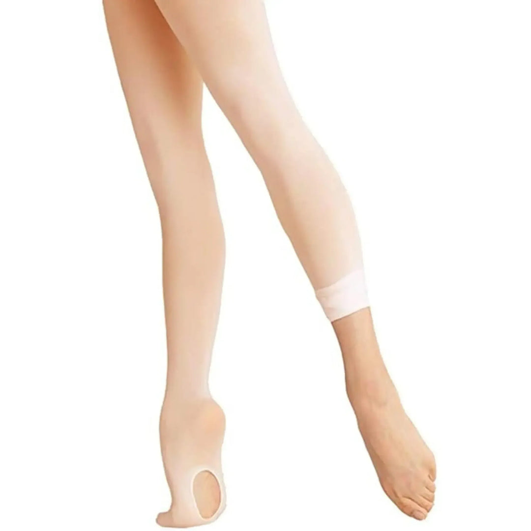 Combo - Canvas ballet flats + Convertible tights - (Black - Ballet Pink)