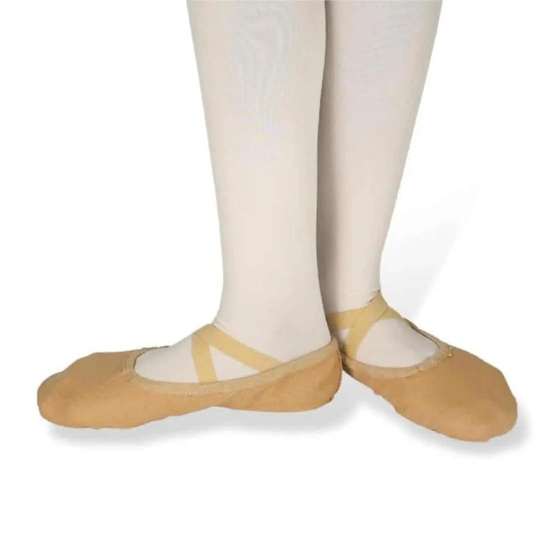 Combo - Canvas Ballet Flats + Convertible Tights - (Brown - Skin)
