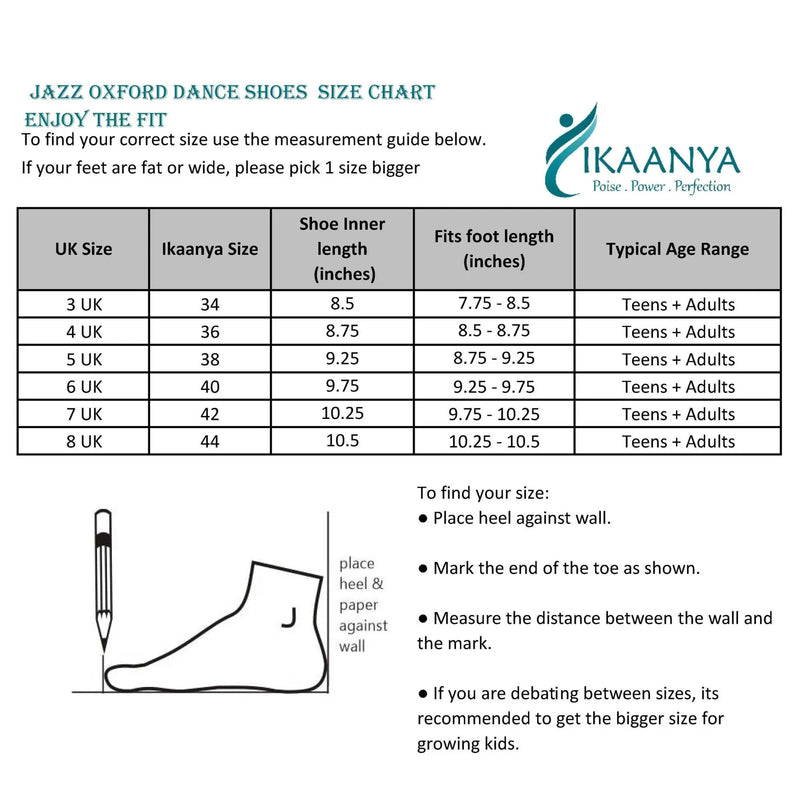 IKAANYA  Shoes Jazz/Dance Oxford  Shoe