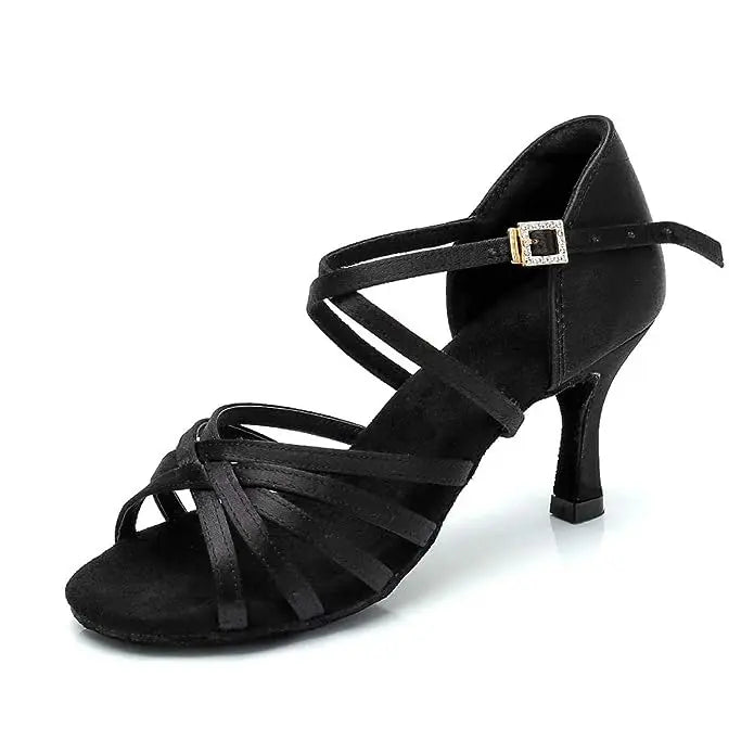 IKAANYA  Shoes Latin salsa Dancing shoes cross strap with Stone Hook 4999.00