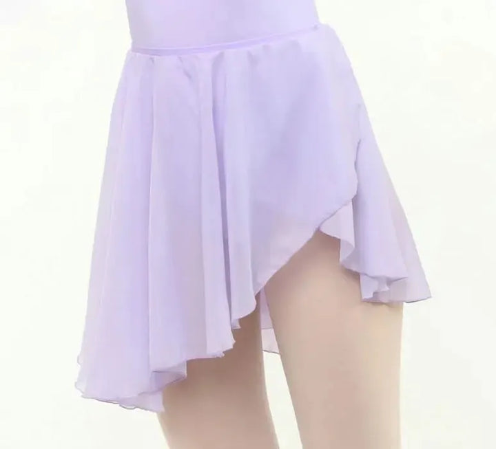 Asymmetrical Elastic Waistband Skirt - Lilac