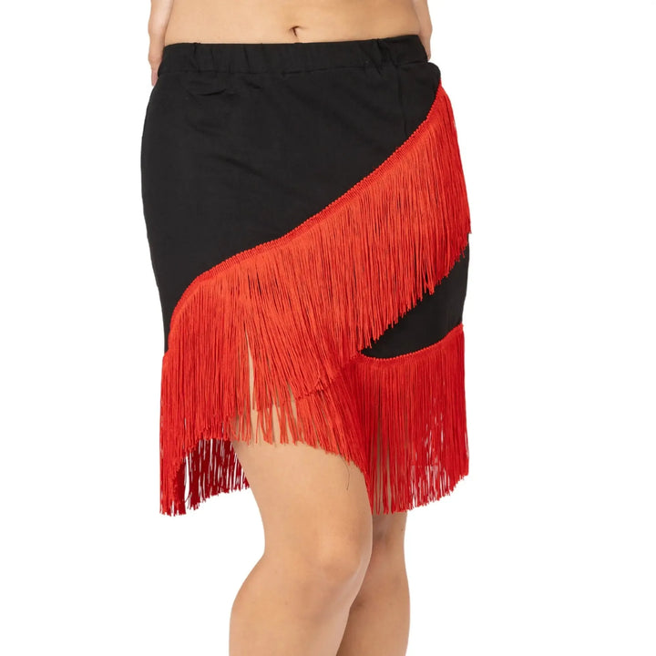 Latin Dance Skirt - Red