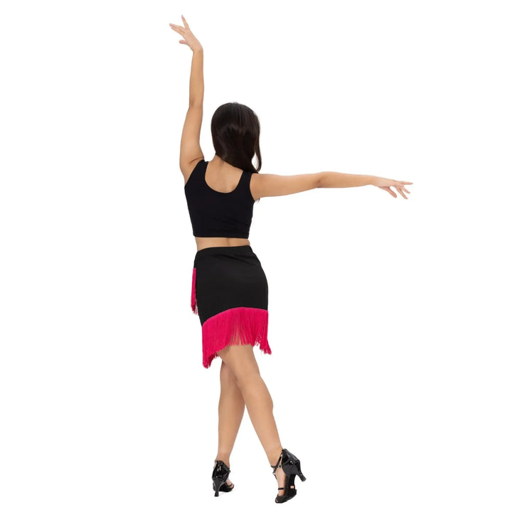 Latin Dance Skirt - Pink