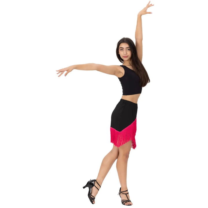 Latin Dance Skirt - Pink