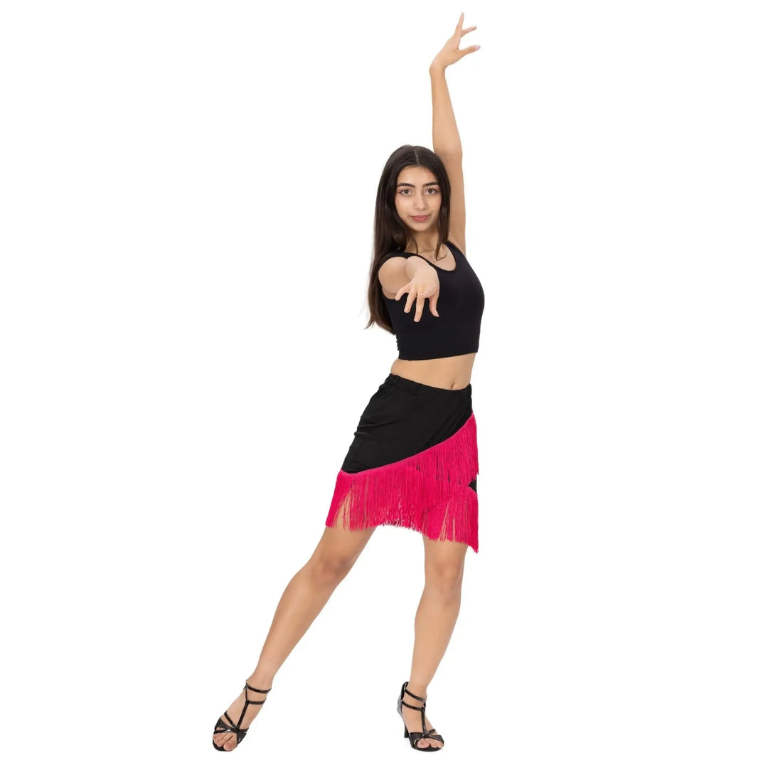 Latin Dance Skirt - Pink