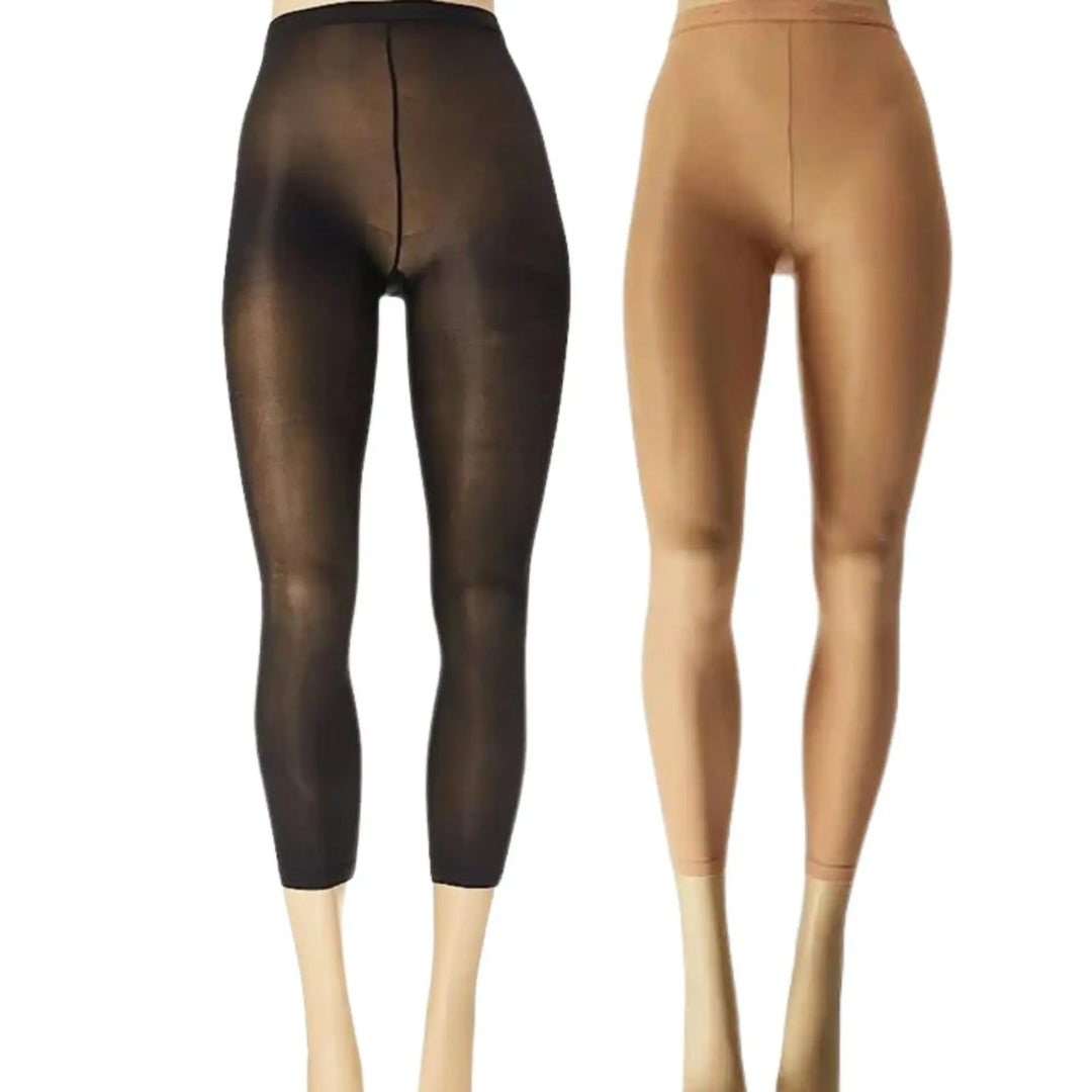 Footless Tights (2 pc set) - Skin + Black
