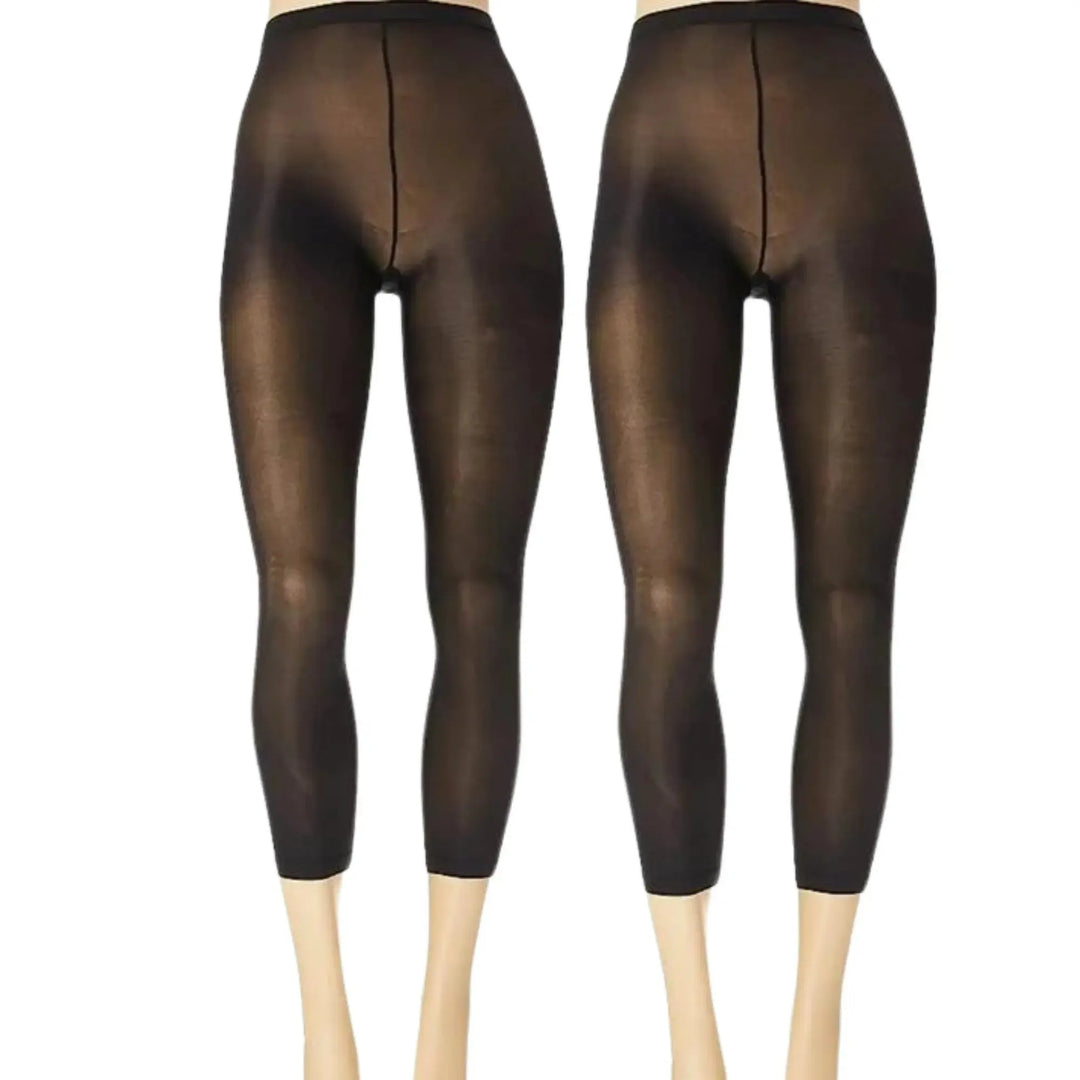 Footless Tights (2 pc set) - Black