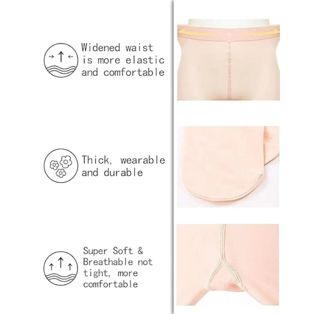 Footed Tights (2 pc set) - Black + Ballet Pink