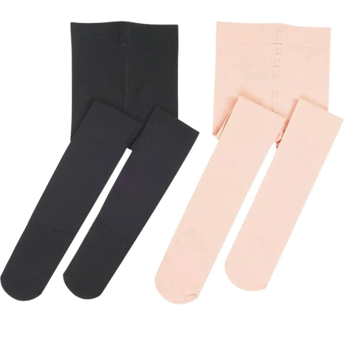 Footed Tights (2 pc set) - Black + Ballet Pink