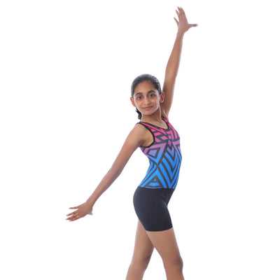 IKAANYA  Unitards Geometric Print-ombre-Unitard/Biketard