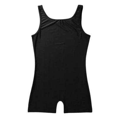 IKAANYA  Unitards Men's Athletic Classic Black Unitard/Biketard