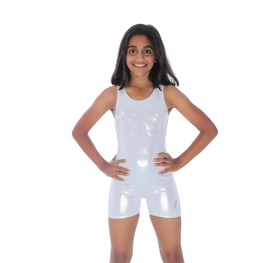 SHINE | Metallic Unitard - Silver