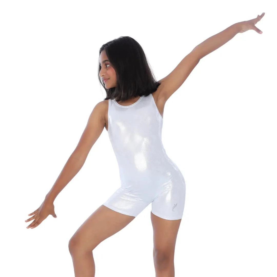 SHINE | Metallic Unitard - Silver