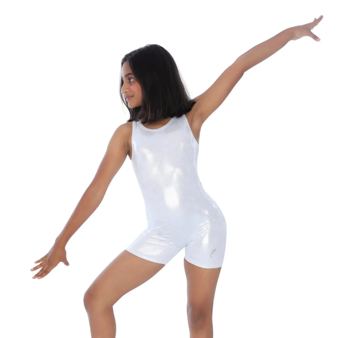 SHINE | Metallic Unitard - Silver