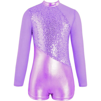 IKAANYA  Unitards Sparkly Dance Unitard with Sequin Accents