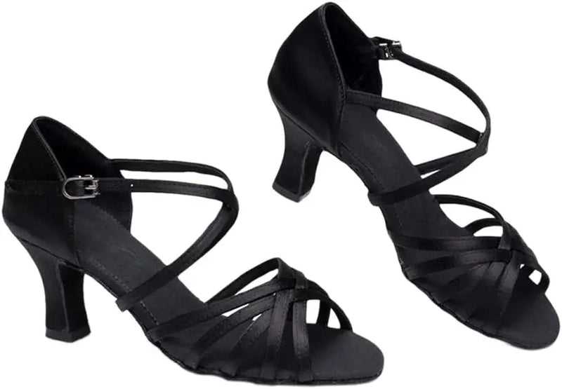 Shoes Latin salsa Dancing shoes cross strap IKAANYA