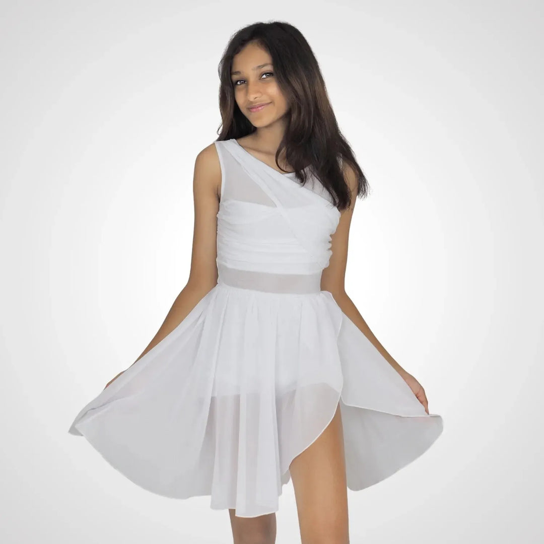 ELIRA | Sleeveless Frill Dress - White