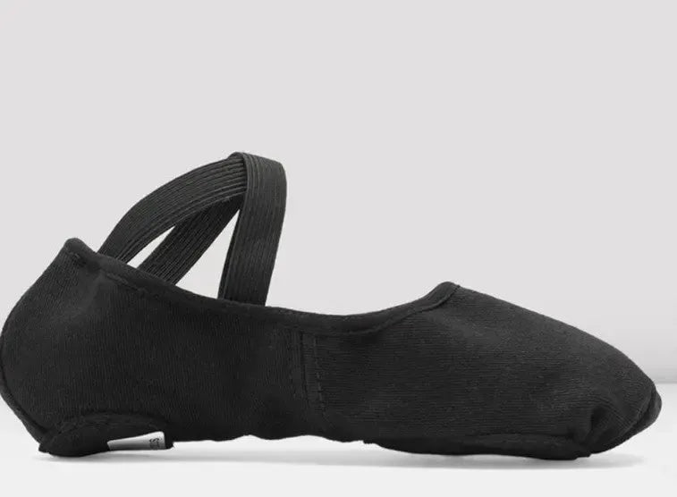 Stretch Canvas Ballet Flats - Black