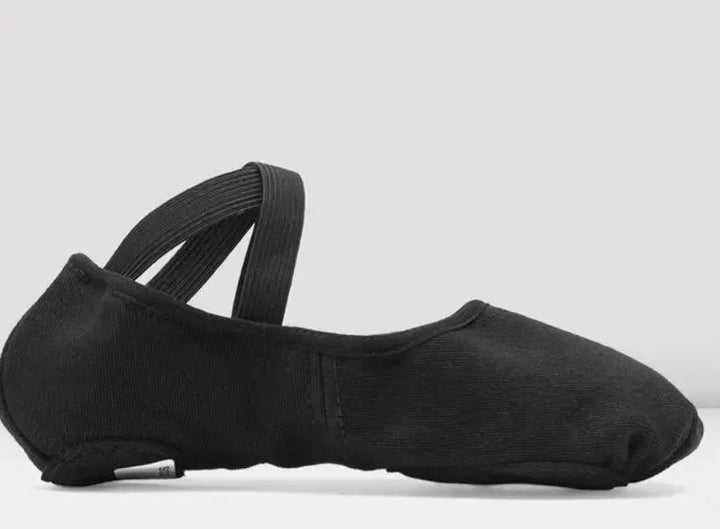 Stretch Canvas Ballet Flats - Black