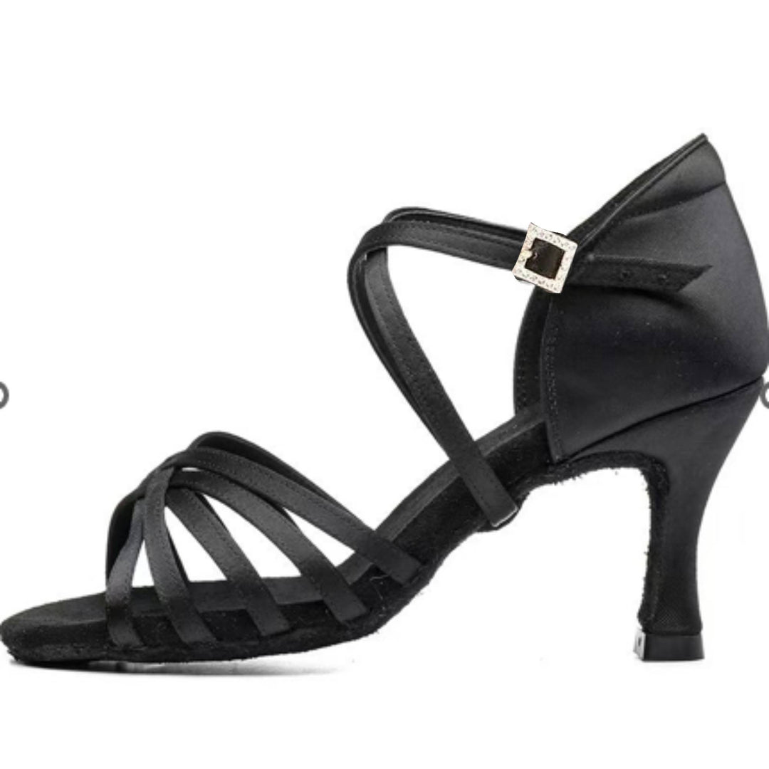 Crisscross Silk Dance Heels