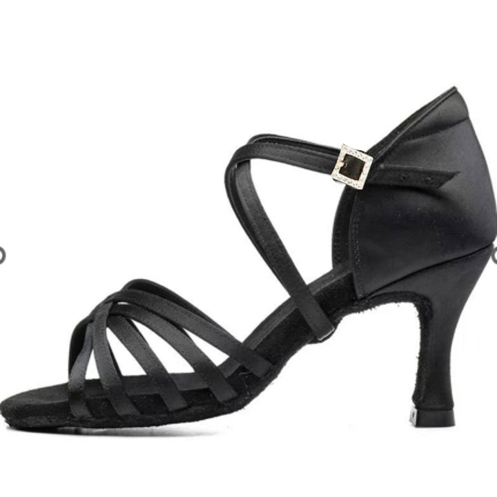Crisscross Silk Dance Heels