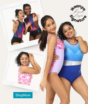 IKAANYA Girls Unitard/Biketard/Leotard with Shorts for Gymnastics, Dance, Acrobatics, Fitness in Many Colours and Patterns (3-12 Years), एथलेटिक के  कपड़े, एथलेटिक अपैरल - Sagar Enterprises, Pratapgarh