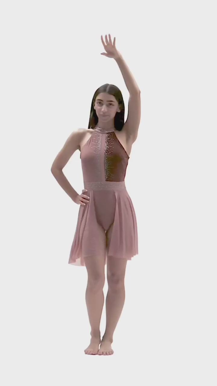 Skirted Rhinestones Dress
