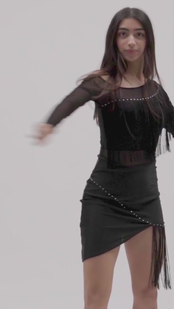 One Shoulder Latin Tango Leotard Dance Dress