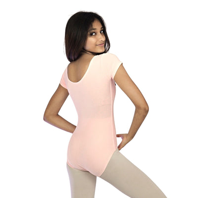 3 Piece Set: Short Sleeve Leotard with wrap around Skirt and Tights
