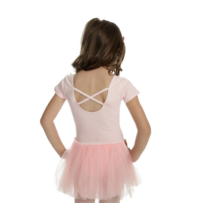 IKAANYA  Dresses Short Sleeve Leotard Tutu Dress