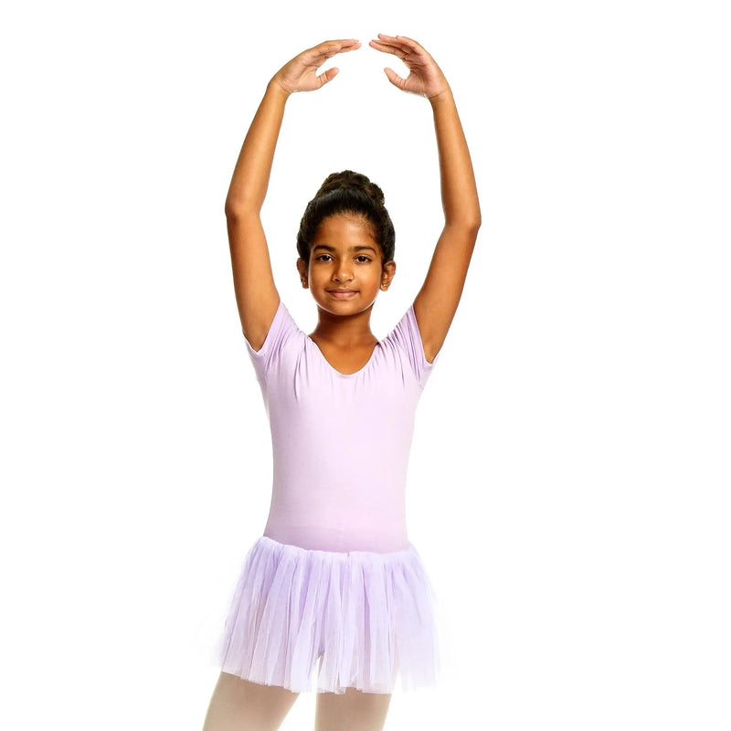 IKAANYA  Dresses Short Sleeve Leotard Tutu Dress