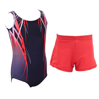Combo Red Sublimation Boys Leotard with Shorts combo IKAANYA 2500.00