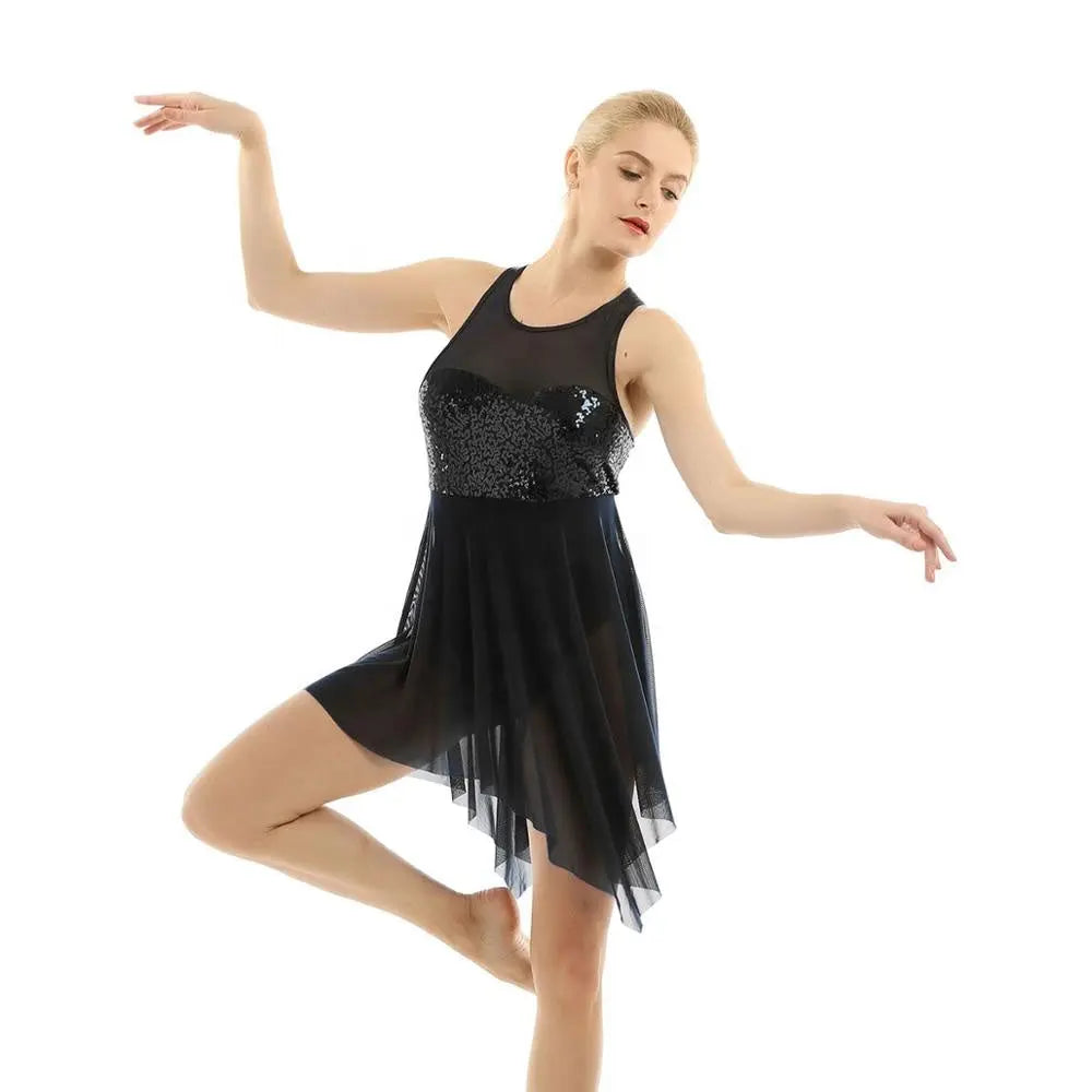 Sequin Leotard Dance Dress – IKAANYA